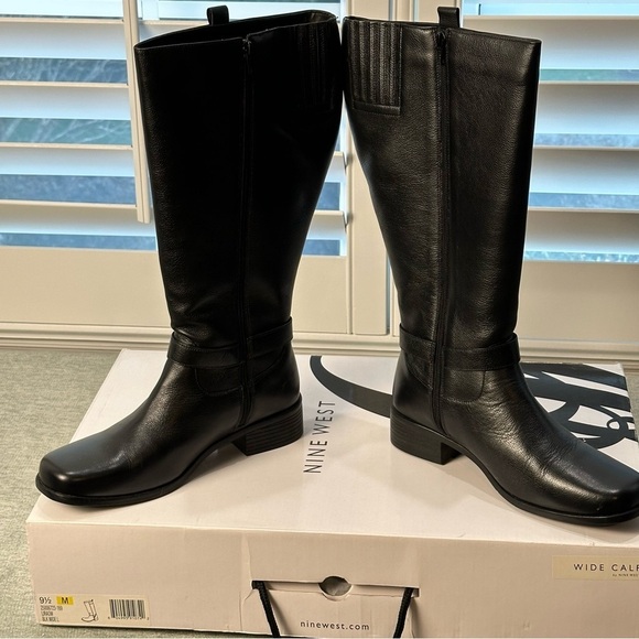 The Donna Tall Wide Calf Leather Boot EUC - Picture 8 of 13